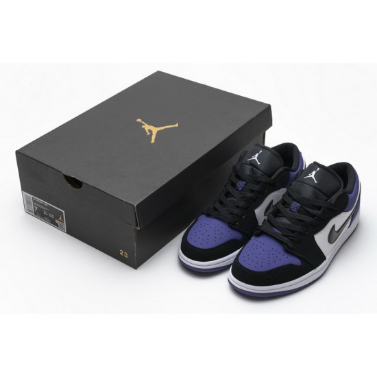 Air Jordan 1 Low "Court Purple" Black Purple 553558-125