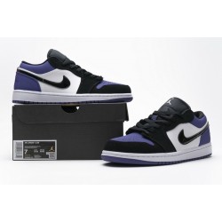 Air Jordan 1 Low "Court Purple" Black Purple 553558-125