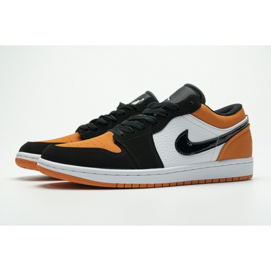 Air Jordan 1 Low GS "Shattered Backboard" Black White Orange 553560-128 36-45
