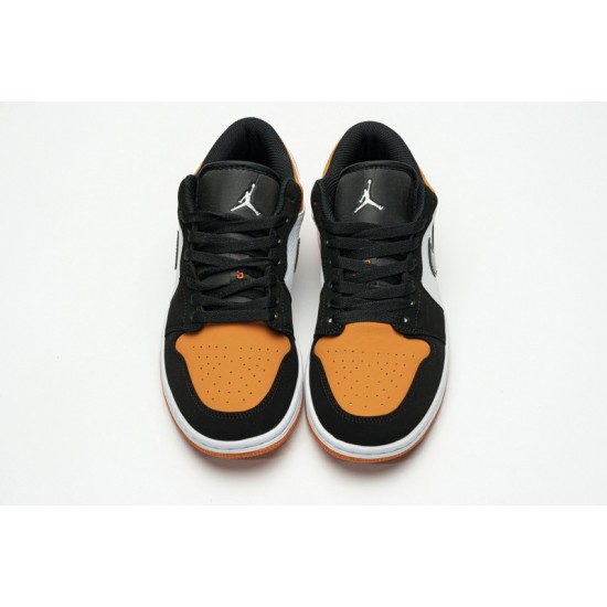 Air Jordan 1 Low GS "Shattered Backboard" Black White Orange 553560-128 36-45