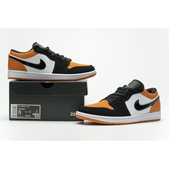 Air Jordan 1 Low GS "Shattered Backboard" Black White Orange 553560-128 36-45