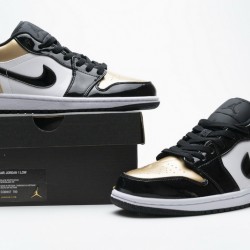 Air Jordan 1 Low "Gold Toe" Black White Gold CQ9447-700