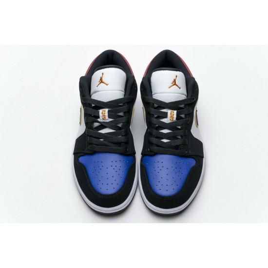 Air Jordan 1 Low "Lakers Top 3" White Blue Purple CJ9216-051