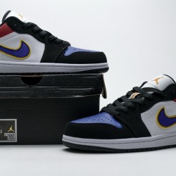 Air Jordan 1 Low "Lakers Top 3" White Blue Purple CJ9216-051