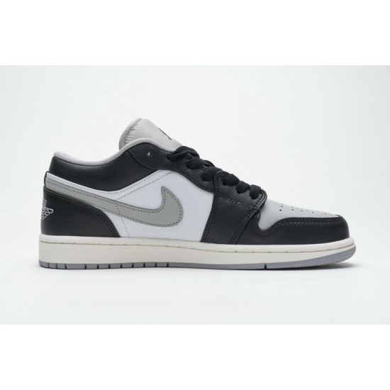 Air Jordan 1 Low "Light Smoke Grey" Black Grey 553558-039