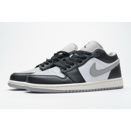 Air Jordan 1 Low "Light Smoke Grey" Black Grey 553558-039