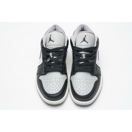 Air Jordan 1 Low "Light Smoke Grey" Black Grey 553558-039