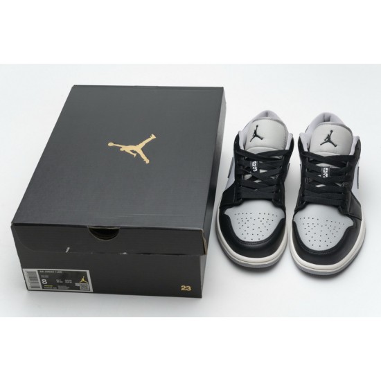 Air Jordan 1 Low "Light Smoke Grey" Black Grey 553558-039