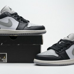 Air Jordan 1 Low "Light Smoke Grey" Black Grey 553558-039