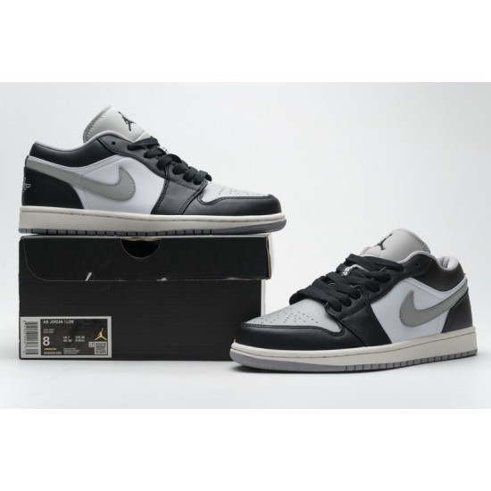 Air Jordan 1 Low "Light Smoke Grey" Black Grey 553558-039
