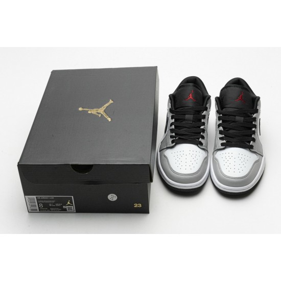 Air Jordan 1 Low "Light Smoke Grey" Grey White 553558-030