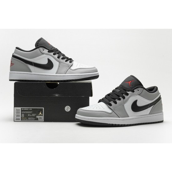 Air Jordan 1 Low "Light Smoke Grey" Grey White 553558-030