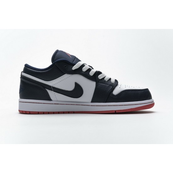 Air Jordan 1 Low "Obsidian Ember Glow" Blue White 553558-481