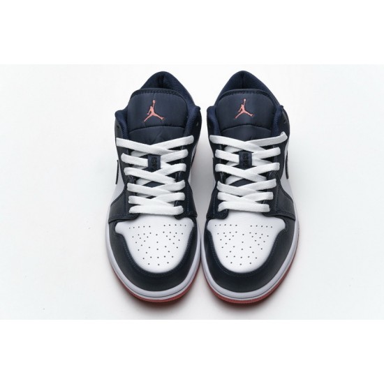 Air Jordan 1 Low "Obsidian Ember Glow" Blue White 553558-481