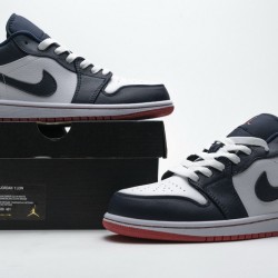 Air Jordan 1 Low "Obsidian Ember Glow" Blue White 553558-481