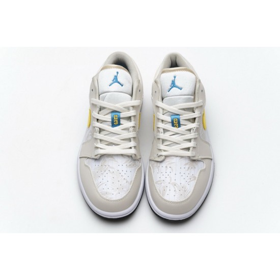 Air Jordan 1 Low "Palm Tree" White Yellow CK3022-107