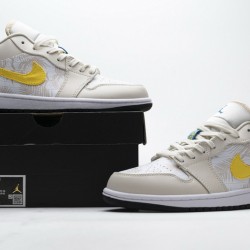 Air Jordan 1 Low "Palm Tree" White Yellow CK3022-107