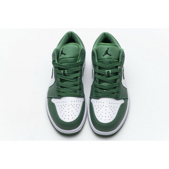 Air Jordan 1 Low "Pine Green" White Green 553558-301