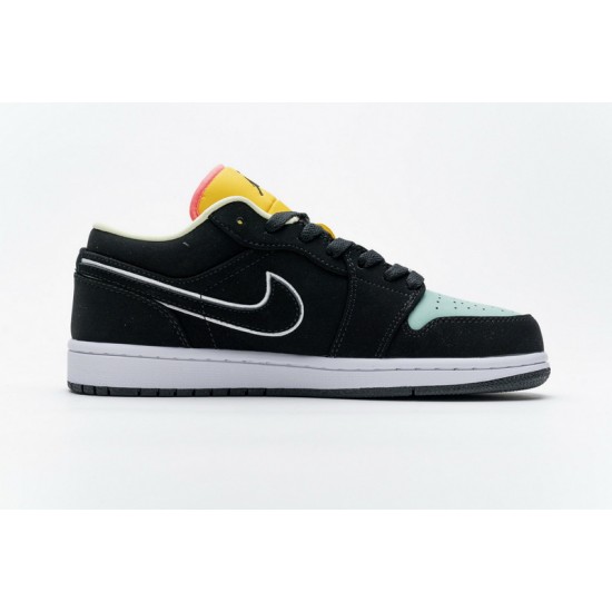 Air Jordan 1 Low SE "Aurora Green" White Black Green CK3022-013