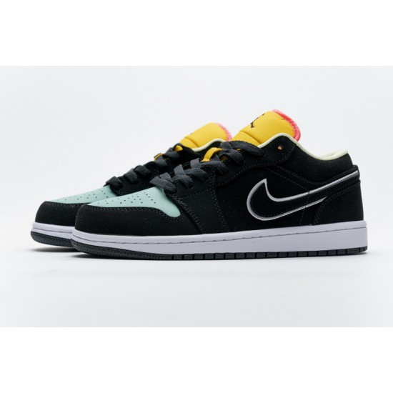 Air Jordan 1 Low SE "Aurora Green" White Black Green CK3022-013