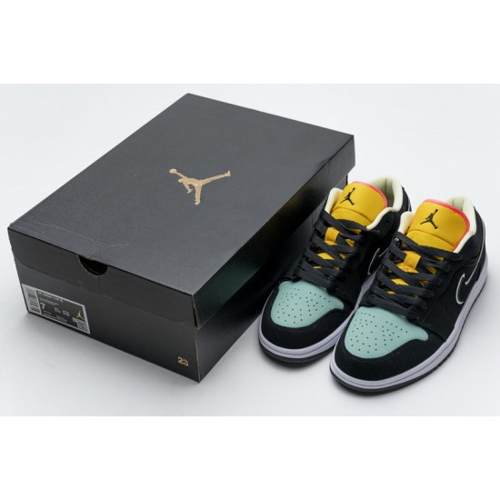 Air Jordan 1 Low SE "Aurora Green" White Black Green CK3022-013