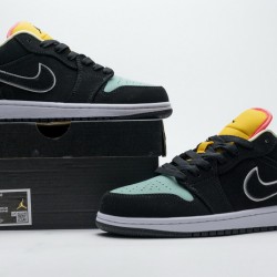 Air Jordan 1 Low SE "Aurora Green" White Black Green CK3022-013