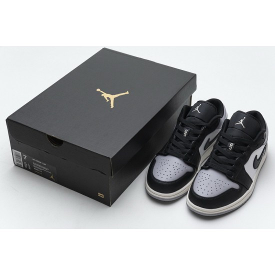 Air Jordan 1 Low "Atmosphere" Shadow Black Gray 553558-110
