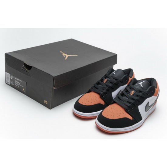 Air Jordan 1 Low "Shattered Backboard" Black Orange 553558-128