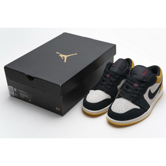 Air Jordan 1 Low "University Gold" Black Yellow 553558-127