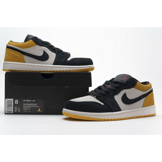 Air Jordan 1 Low "University Gold" Black Yellow 553558-127