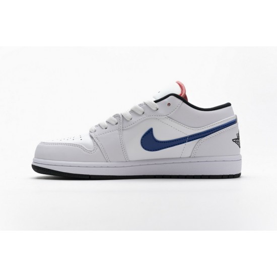 Air Jordan 1 Low "White Multi-Color" White Yellow Blue CW7009-100