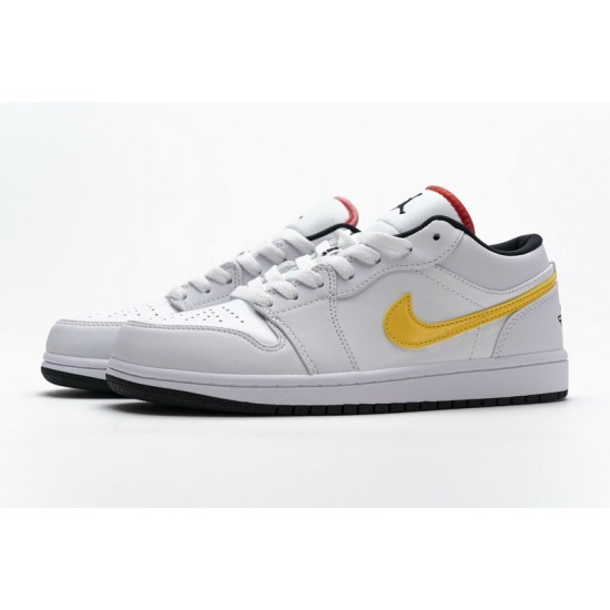 Air Jordan 1 Low "White Multi-Color" White Yellow Blue CW7009-100