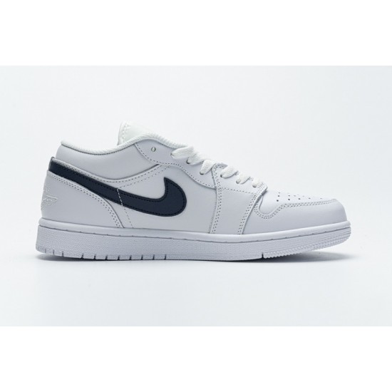 Air Jordan 1 Low "White Obsidian" White Blue 553558-114 36-45