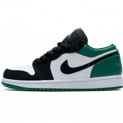 Air Jordan 1 Low "Mystic Green" Black White Green 553558-113