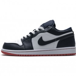 Air Jordan 1 Low "Obsidian Ember Glow" Blue White 553558-481