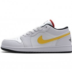 Air Jordan 1 Low "White Multi-Color" White Yellow Blue CW7009-100