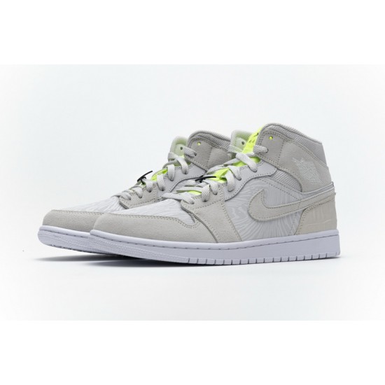 Air Jordan 1 "Grey Ghost Green" White Green CV3018-001
