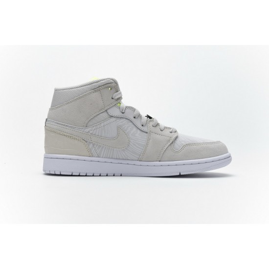 Air Jordan 1 "Grey Ghost Green" White Green CV3018-001