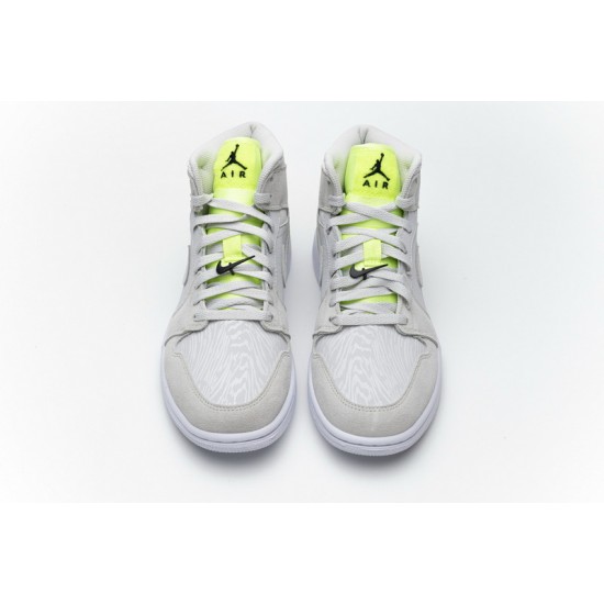 Air Jordan 1 "Grey Ghost Green" White Green CV3018-001