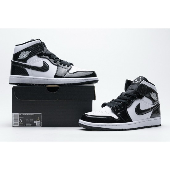 Air Jordan 1 Mid "Carbon Fiber" All-Star Black White DD1649-001