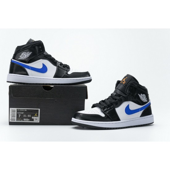 Air Jordan 1 Mid "Astronomy Blue" Black Blue White 554724-084 36-46