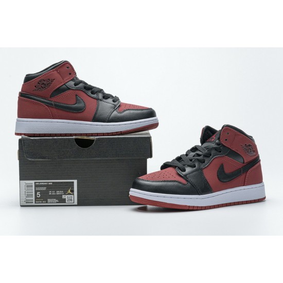 Air Jordan 1 Mid "Banned Gym Red" Red Black 554725-610 36-46
