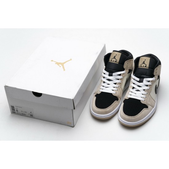 Air Jordan 1 Mid "Barely Orange" Pink Black White BQ6472-800