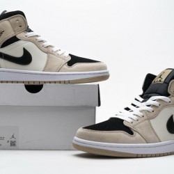 Air Jordan 1 Mid "Barely Orange" Pink Black White BQ6472-800
