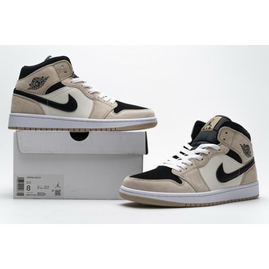 Air Jordan 1 Mid "Barely Orange" Pink Black White BQ6472-800