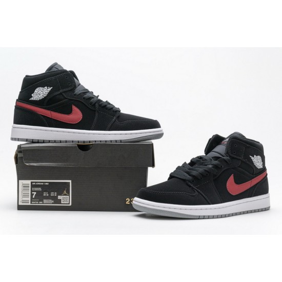 Air Jordan 1 Mid "Black Red Royal" Black Red Blue 554725-065
