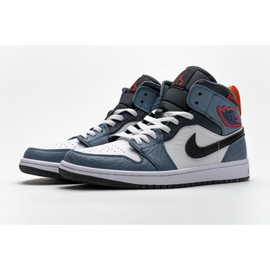 Air Jordan 1 Mid "Facetasm Blue Teal" Blue White CU2802-100