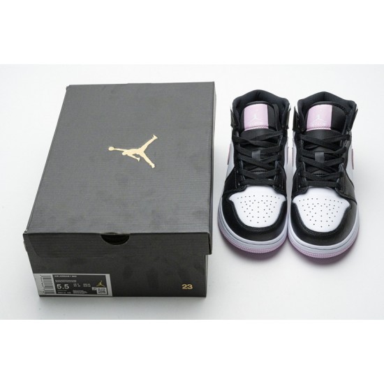 Air Jordan 1 Mid GS "Arctic Pink" Black Pink White 555112-103