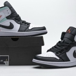 Air Jordan 1 Mid GS "Black Toe" White Black Blue BQ6931-100