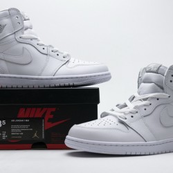 Air Jordan 1 Mid GS "Pure Platinum" White 554725-109